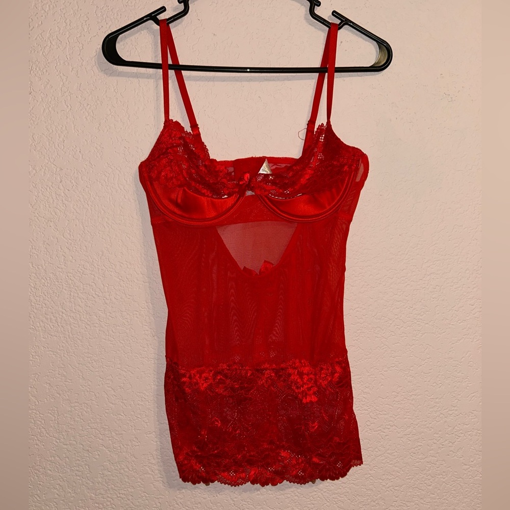 Missing bottom part 
Red lace